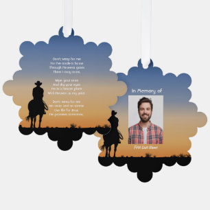 Christliches Gedenken Westernreiten Ornament Karte