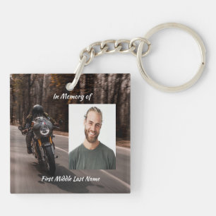 Christliches Gedenkfoto Motorrad Biker Schlüsselanhänger