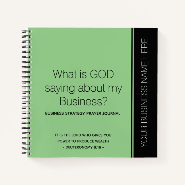 Christliches Geschäftsgebetstagebuch Notizbuch (Vorderseite)