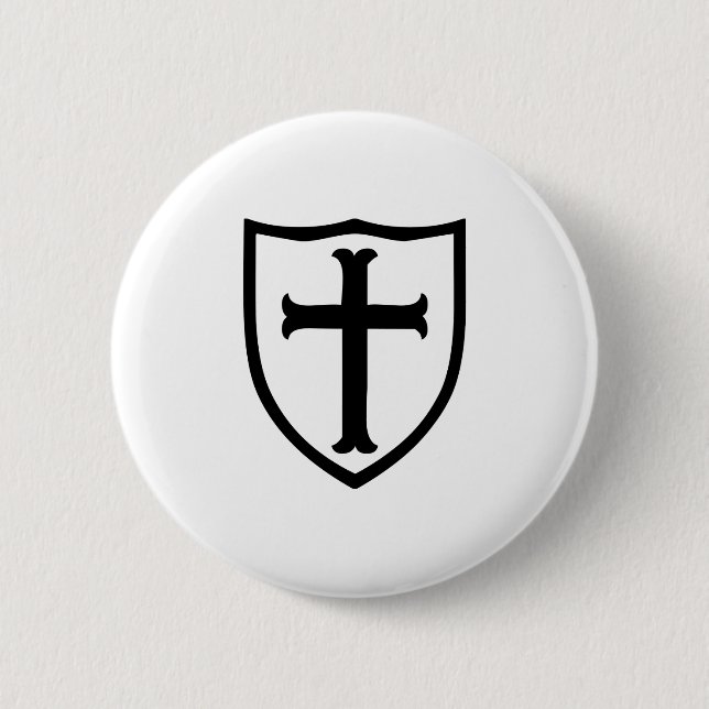 Christliches Geschenk für das Kreuzritterschild Button (Vorderseite)