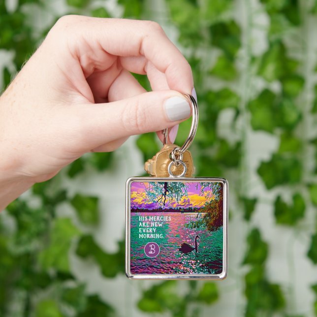 Christliches Geschenk für Frauen Schwarzer Schwan  Schlüsselanhänger (Hand)