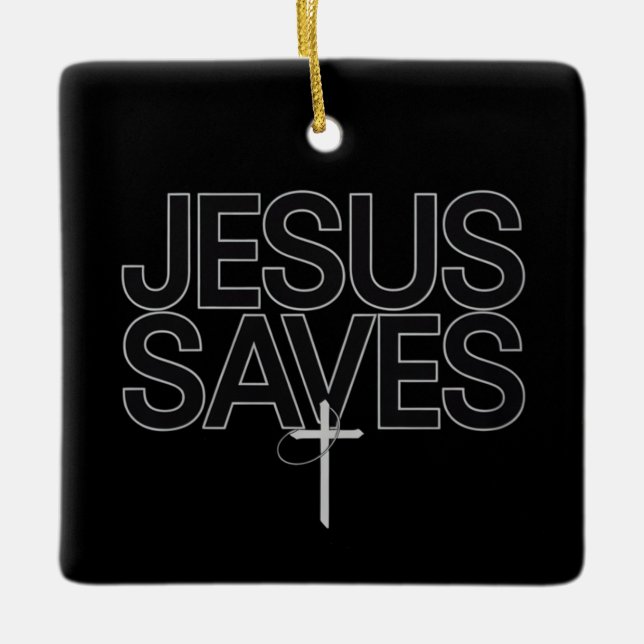 Christliches Geschenk Jesus Faith Bible Verse Keramikornament (Vorderseite)