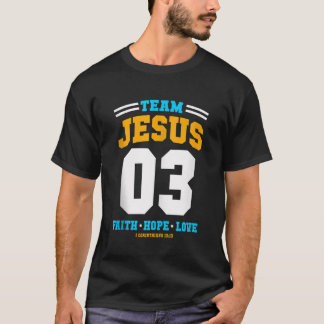 Christliches Geschenkteam Jesus 03 Faith Hope Lieb T-Shirt