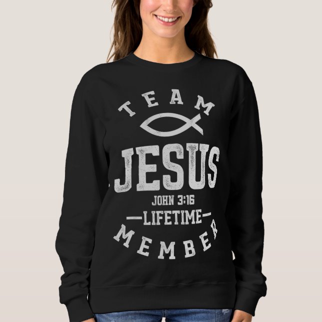 Christliches Geschenkteam Jesus Religious Sweatshirt (Vorderseite)