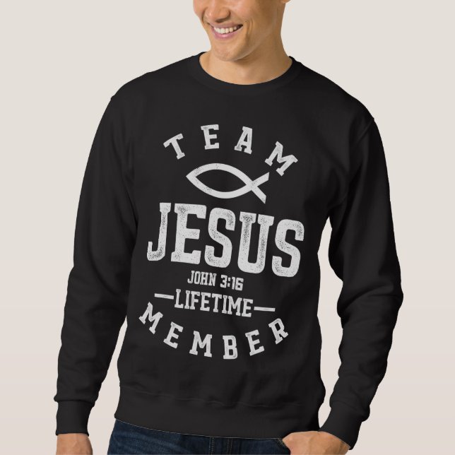 Christliches Geschenkteam Jesus Religious Sweatshirt (Vorderseite)