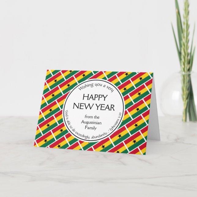 Christliches GHANA-Frohes Neues Jahr Feiertagskarte (Vorderseite)