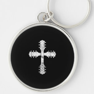 christliches Gitarrenkreuz Schlüsselanhänger