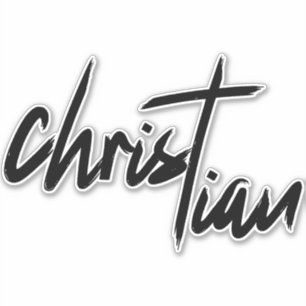 Christliches Glaubenskreuz Aufkleber