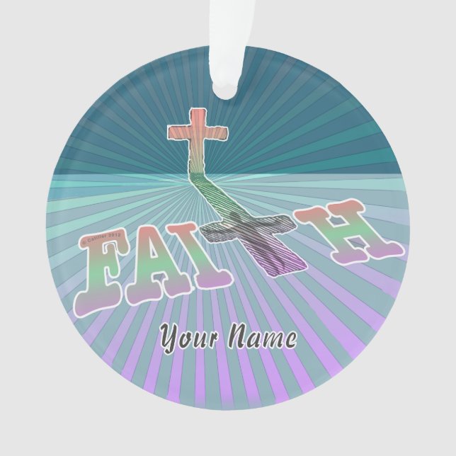 Christliches Glaubenskreuz Ornament (Vorderseite)