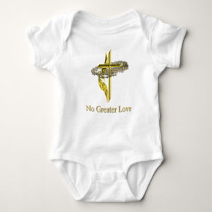 christliches Goldkreuz Baby Strampler