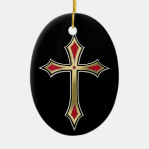 Christliches Goldrausch Keramik Ornament