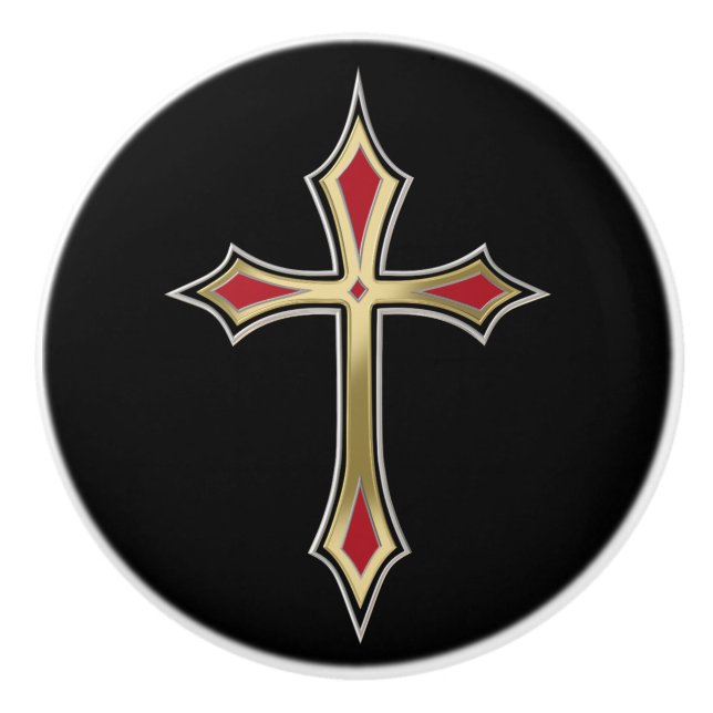Christliches Goldrausch Keramikknauf (Vorderseite)