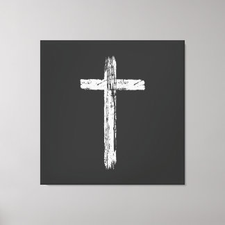 Christliches Grunge-Kreuz Leinwanddruck