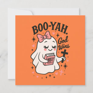 Christliches Halloween Boo Ya God gewinnt Feiertagskarte