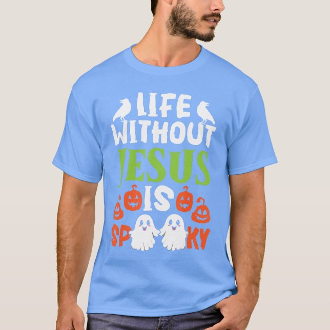 Christliches Halloween Jesus Christus Trick oder B T-Shirt (Vorderseite)