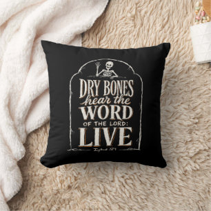 Christliches Halloween-Kissen Trockene Knochen H Kissen