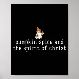 Christliches Halloween Süßer Geist Kürbis Sce Glau Poster