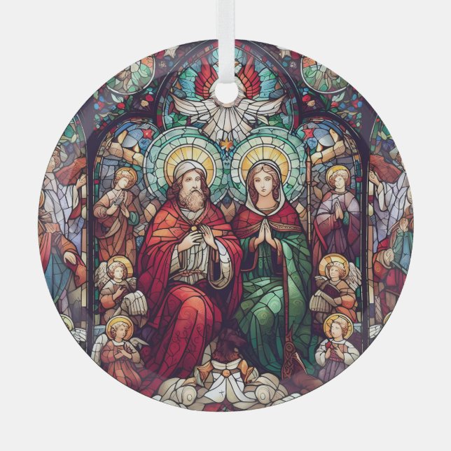 Christliches Hartglas Ornament Aus Glas (Vorderseite)
