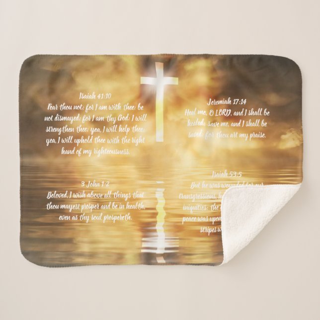 Christliches Heilgebet Shawl Lap Blanket Sherpadecke (Vorderseite (Horizontal))