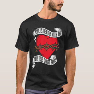 Christliches Herz Bibel Katholische Religion Jesu T-Shirt