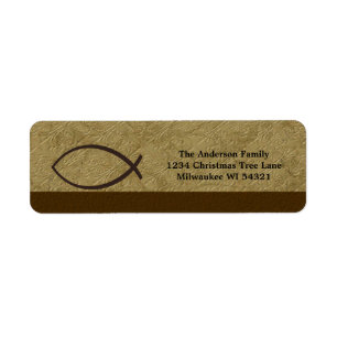 Christliches Ichthys Fisch-Symbol personalisiert