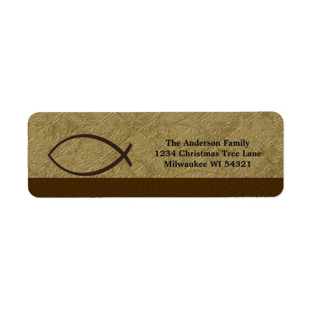 Christliches Ichthys Fish Symbol Personalisiert (Vorne)