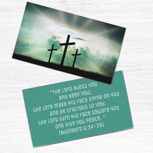 Christliches inspirierendes religiöses Kreuz Visitenkarte