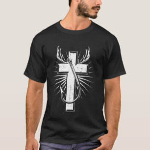 Christliches Jagen und Fischen Glaube im Freien T-Shirt