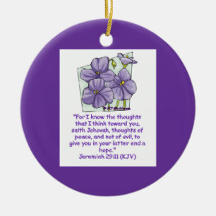 Christliches Jeremiah 29:11 Keramik Ornament
