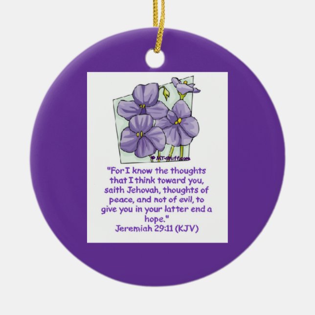 Christliches Jeremiah 29:11 Keramik Ornament (Vorne)