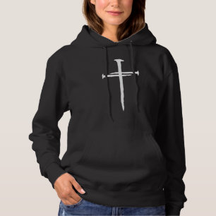 Christliches Jesus Nail Cross Hoodie