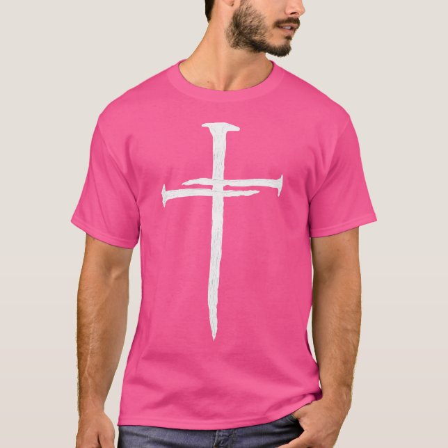 Christliches Jesus Nail Cross T-Shirt (Vorderseite)