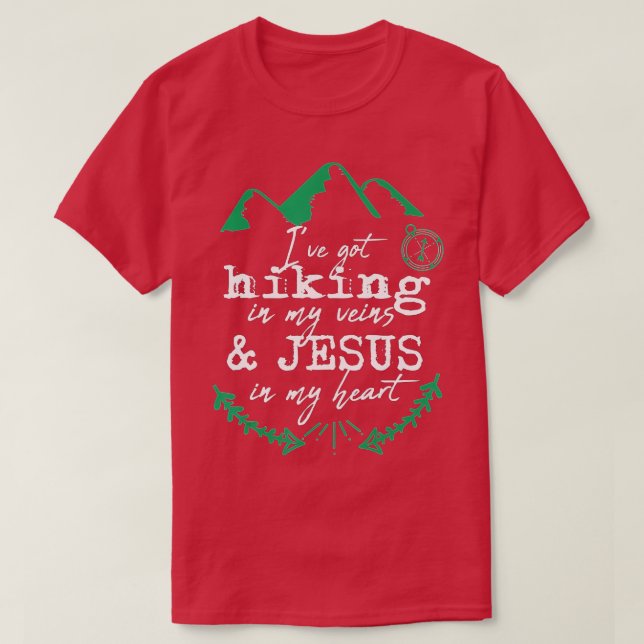 Christliches Jesus Outdoor Wandern Männer Frauen G T-Shirt (Design vorne)