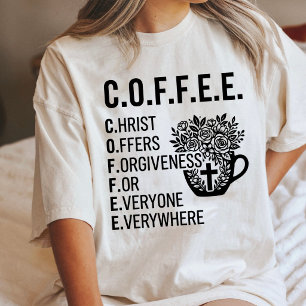Christliches Kaffee-Akronym Glaubensgeschenk Tri-Blend Shirt