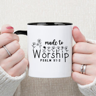 Christliches Kaffeetasse mit Bibelvers 'Made To Wo