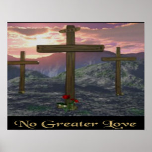 Christliches Kalvarienbergkunstplakat Poster