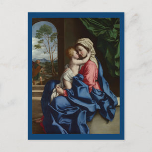 Christliches Kind, das seine Mutter umarmt Postkarte