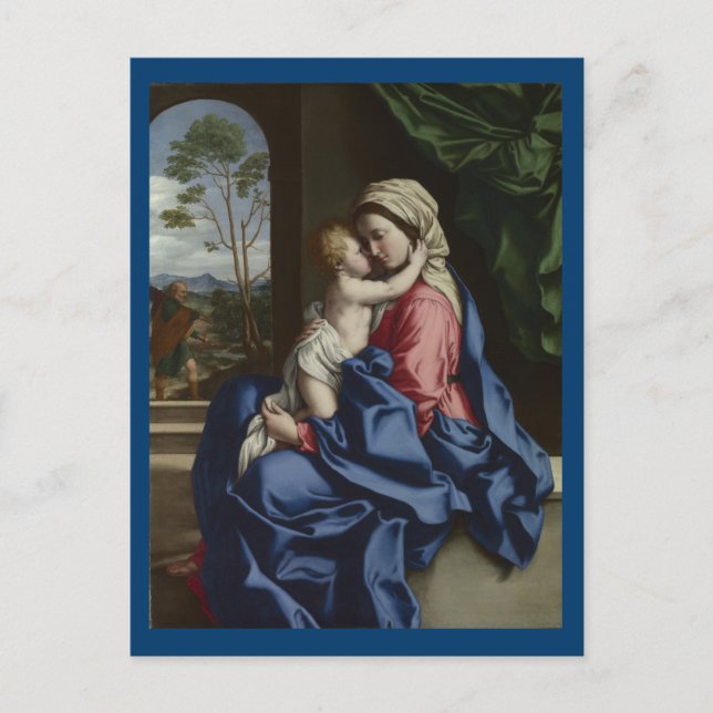 Christliches Kind, das seine Mutter umarmt Postkarte (Vorderseite)