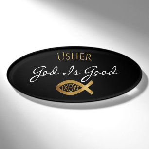 Christliches Kirchenministerium Usher Ichthys Namenschild