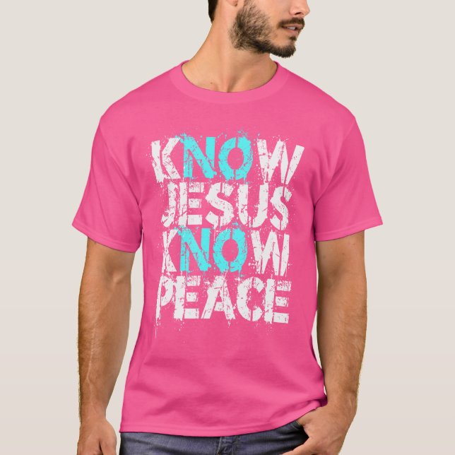 Christliches Kleidungsstück - Jesus kennen den Fri T-Shirt (Vorderseite)