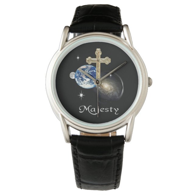 Christliches Kreuz Armbanduhr (Vorderseite)