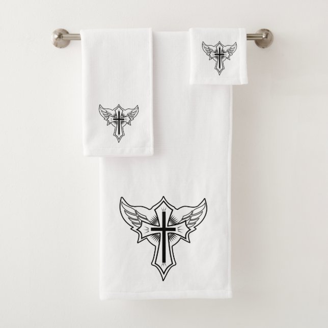 Christliches Kreuz Badhandtuch Set (Insitu)