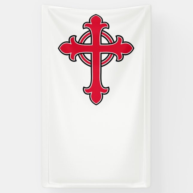Christliches Kreuz Banner (Vertikal)