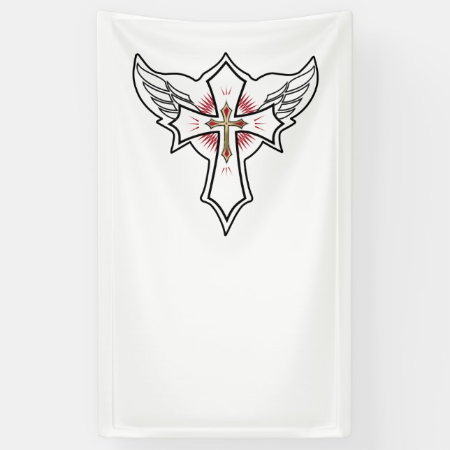 Christliches Kreuz Banner (Vertikal)
