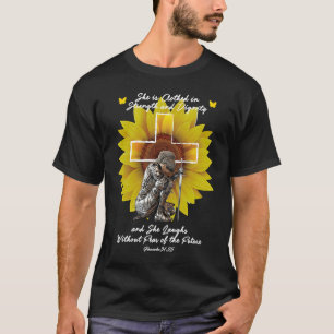 Christliches Kreuz Bibelvers Sonnenblume für Fraue T-Shirt