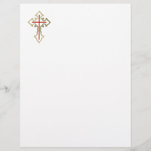 Christliches Kreuz Briefbogen