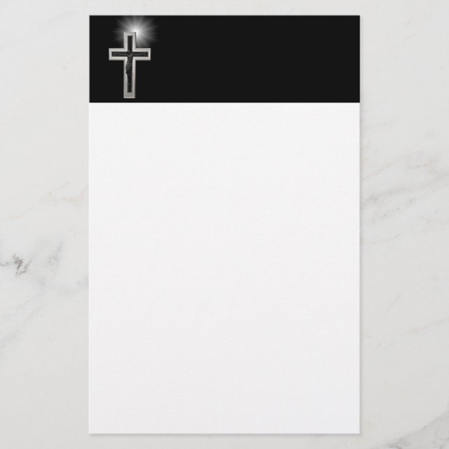 Christliches Kreuz Briefpapier (Vorderseite)