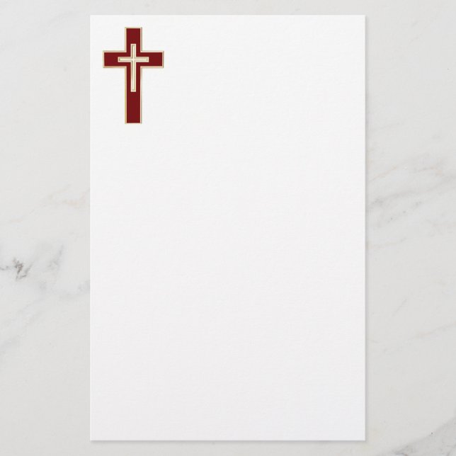 Christliches Kreuz Briefpapier (Vorderseite)