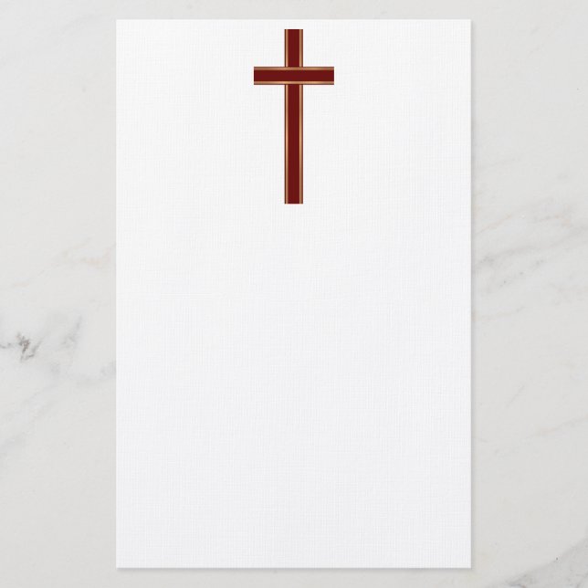 Christliches Kreuz Briefpapier (Vorderseite)