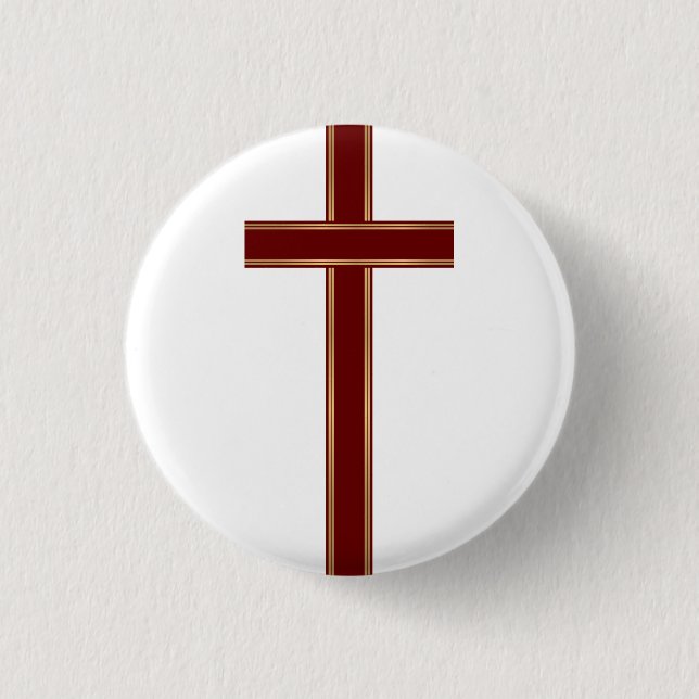 Christliches Kreuz Button (Vorderseite)